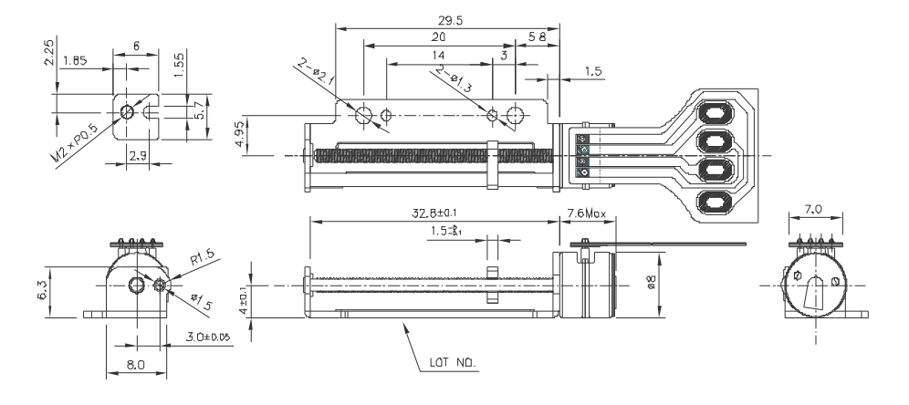 OT-SM08L-047微型步进机电_摄像机马达_监督器机电-万至达机电