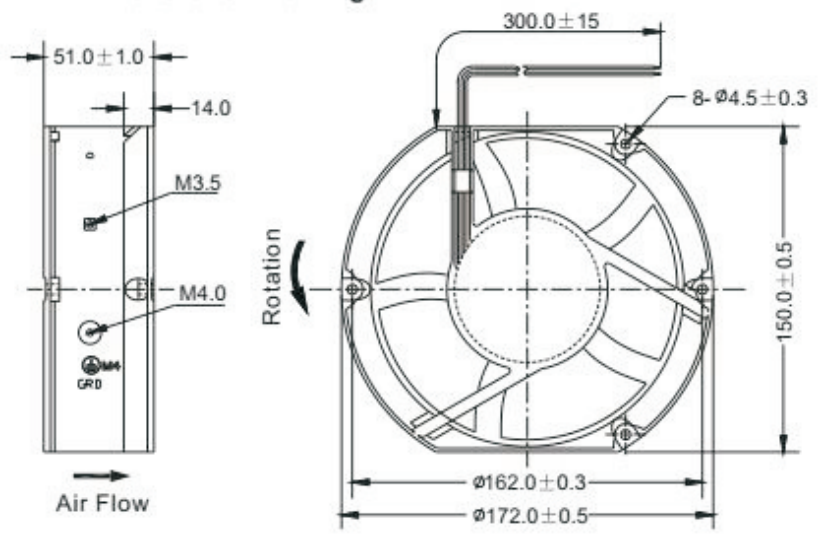 OT-EF17251无刷机电|电扇机电|无刷直流机电-万至达机电
