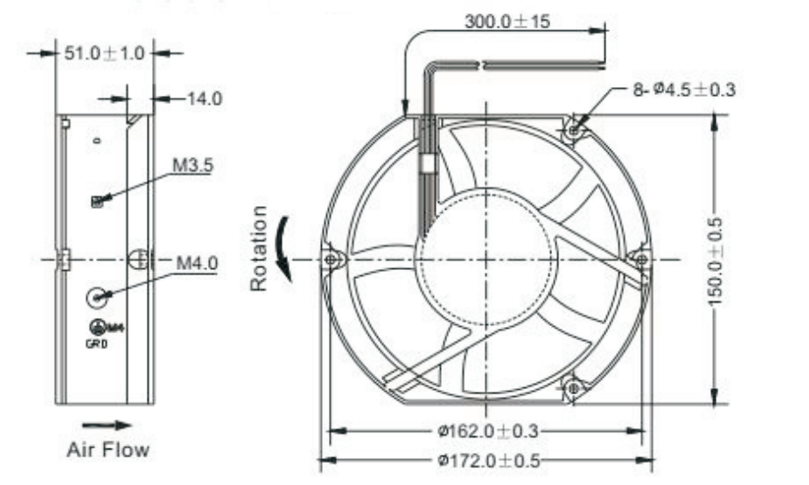 OT-EF17251-EC无刷机电|无刷直流机电|电扇机电-万至达机电