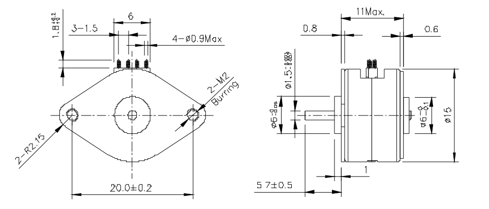 OT-SM15P-051步进机电|光驱机电|POS机机电|激光装备机电|微型步进机电-万至达机电