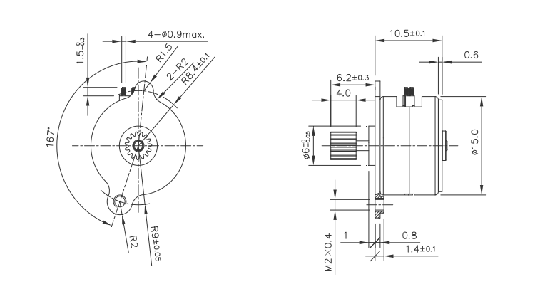 OT-SM15P-393步进机电|微型打印机机电|步进机电参数-万至达机电