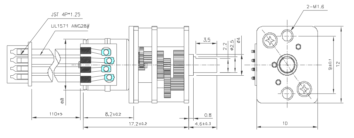 OT-GSM08-380C加速步进机电|摄像机马达|监控装备机电|摄像头机电-万至达机电