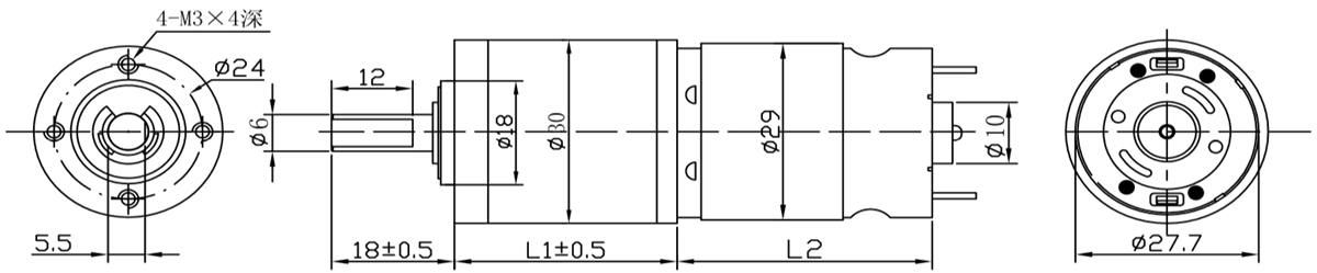 OT-28GP智能锁加速机电|门锁电动马达|加速机电|行星齿轮箱-万至达机电
