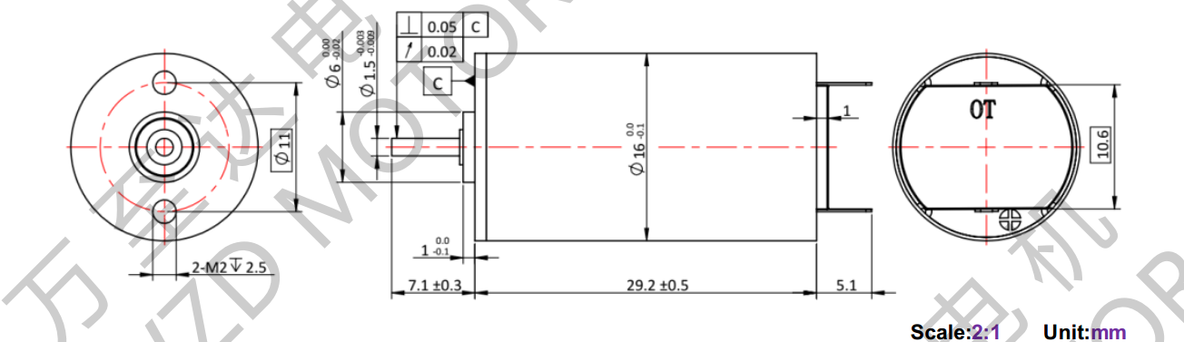 OT-CM1630空心杯机电-万至达机电