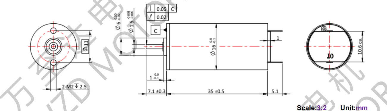 OT-CM1635空心杯机电-万至达机电
