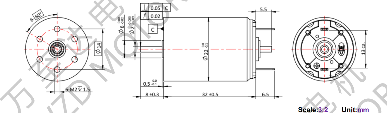 OT-CM2232石墨刷空心杯机电-万至达机电