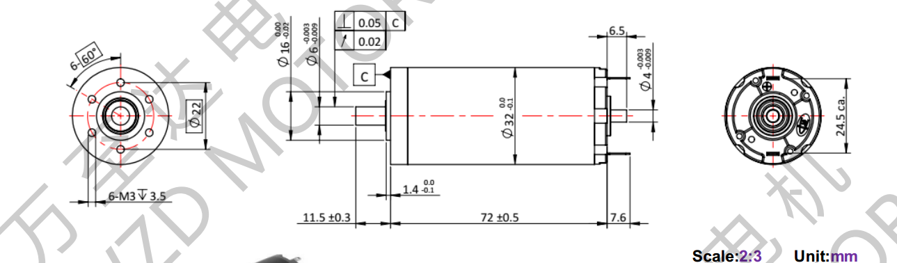 OT-CM3272空心杯机电-万至达机电