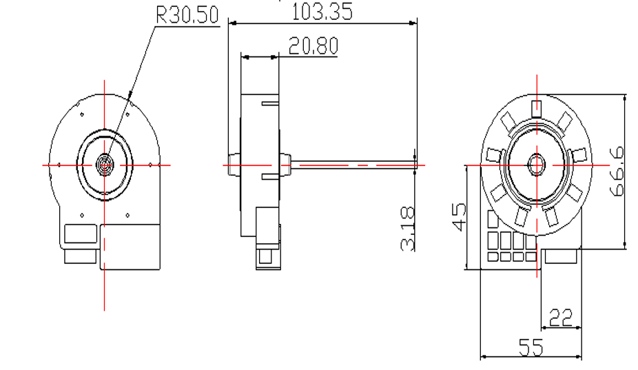 OT-PD02冰箱冷凝器电扇-塑封直流无刷机电-万至达机电
