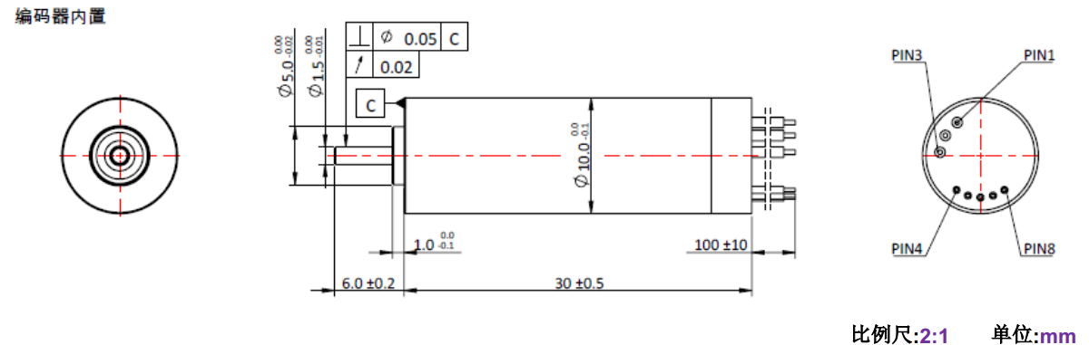 ECS 1030 内置编码器空心杯机电-万至达机电