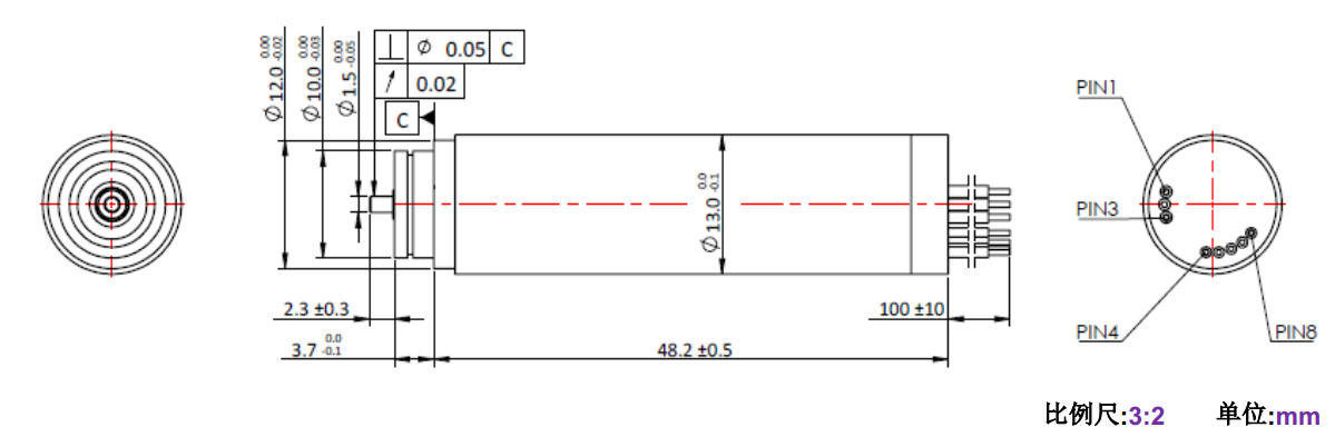ECS 1348 内置编码器空心杯机电-万至达机电