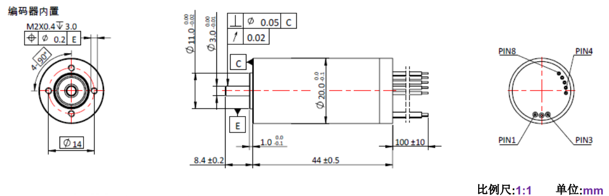 ECS 2044 内置编码器空心杯机电-万至达机电